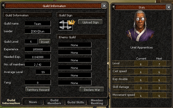 Guild path interface preview